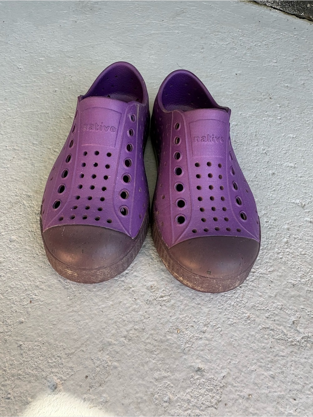 Purple native shoes size 11
